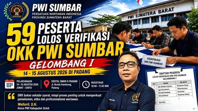 Proses verifikasi peserta OKK PWI Sumbar Gelombang I telah selesai dilaksanakan.