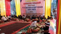 Makan baradaik, simbol persaudaraan yang tak terputus. Duduk bersama dalam kebersamaan yang hangat di Baralek Nagari Saok Laweh, bukti bahwa adat menyatukan, dan kebersamaan adalah kekuatan terbesar nagari.