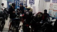 Kendaraan bermotor yang ditindak petugas Satlantas Polres Solok Kota karena menggunakan knalpot brong, dalam kegiatan penindakan dan antisipasi balap liar