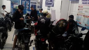 Kendaraan bermotor yang ditindak petugas Satlantas Polres Solok Kota karena menggunakan knalpot brong, dalam kegiatan penindakan dan antisipasi balap liar