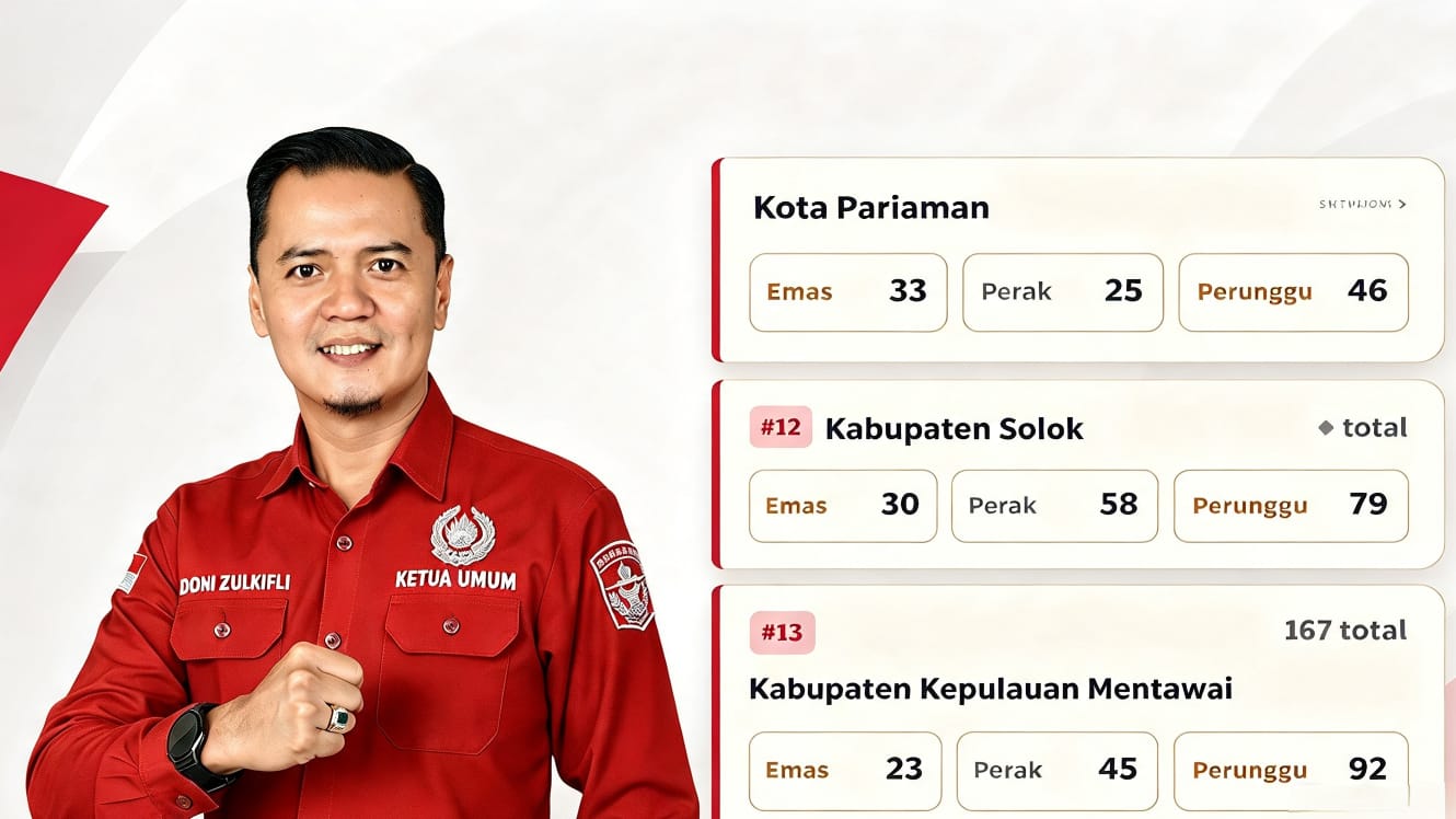 Hasil akhir perolehan medali Porprov XVI Sumbar 2026. Kabupaten Solok menutup ajang di posisi ke-12 dengan raihan 30 emas, 58 perak, dan 79 perunggu, total 167 medali.